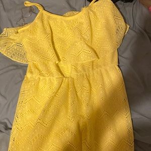 Yellow Bailey blue summer dress